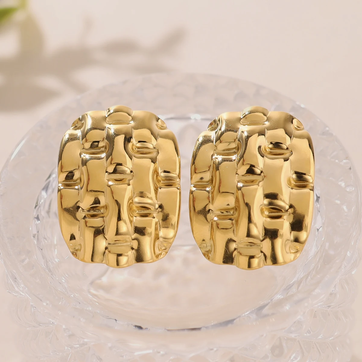 

WILD & FREE Vintage Stainless Steel Earrings for Women Chic Exquisite 18K Gold Plated Stud Earring Trendy Jewelry