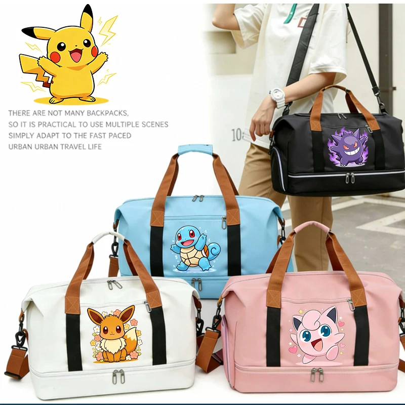 

Сумка для путешествий Pokemoned Pikachu, водонепроницаемая спортивная сумка для фитнеса, сумка-тоут для мужчин и женщин, сумка для хранения, наплечная сумка, подарок на день рождения 2026