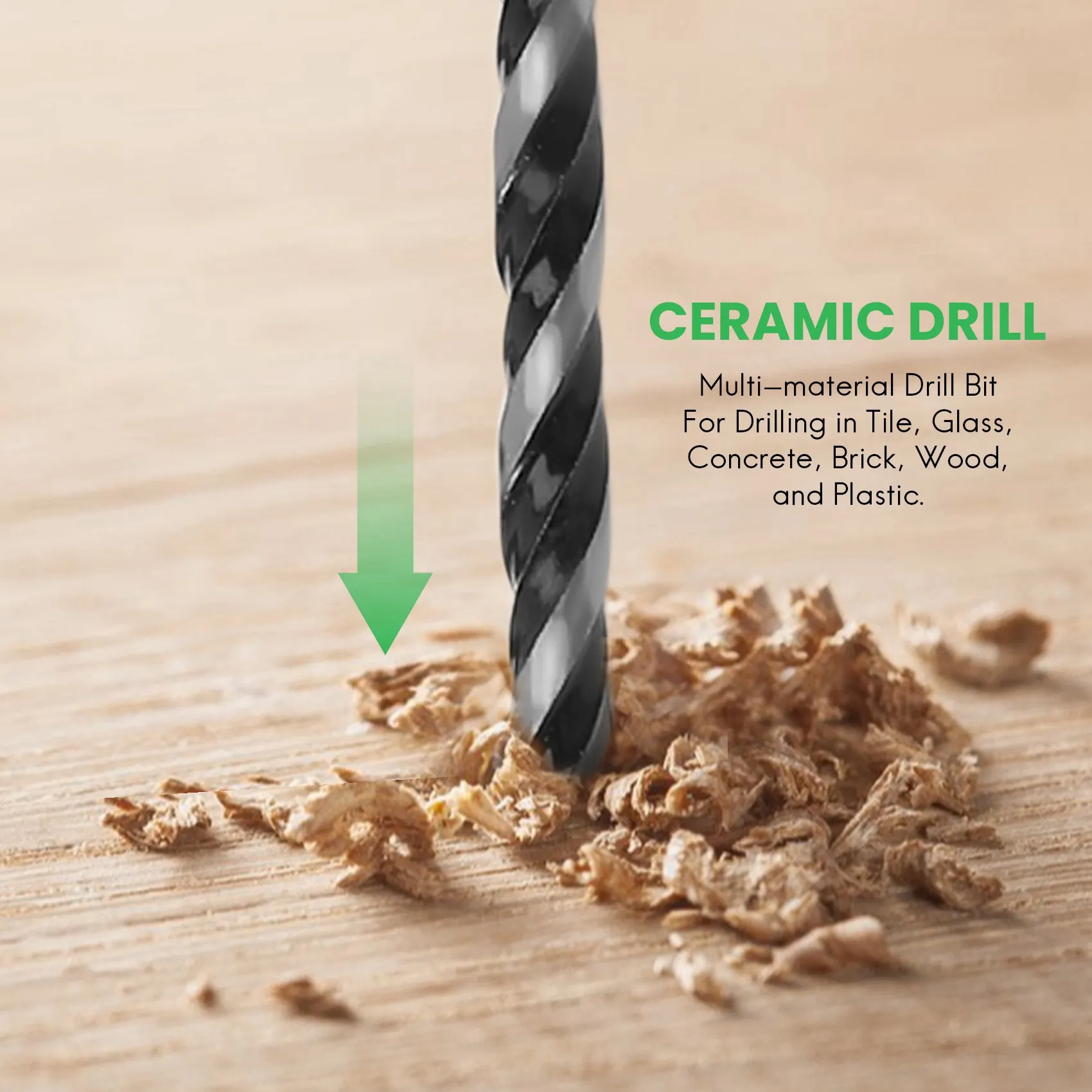 Mata Bor อเนกประสงค์ชุด Mata Bor วัสดุหลายชิ้นขนาด6มม. 10ชิ้นสำหรับการเจาะในกระเบื้องแก้วคอนกรีตอิฐไม้และ