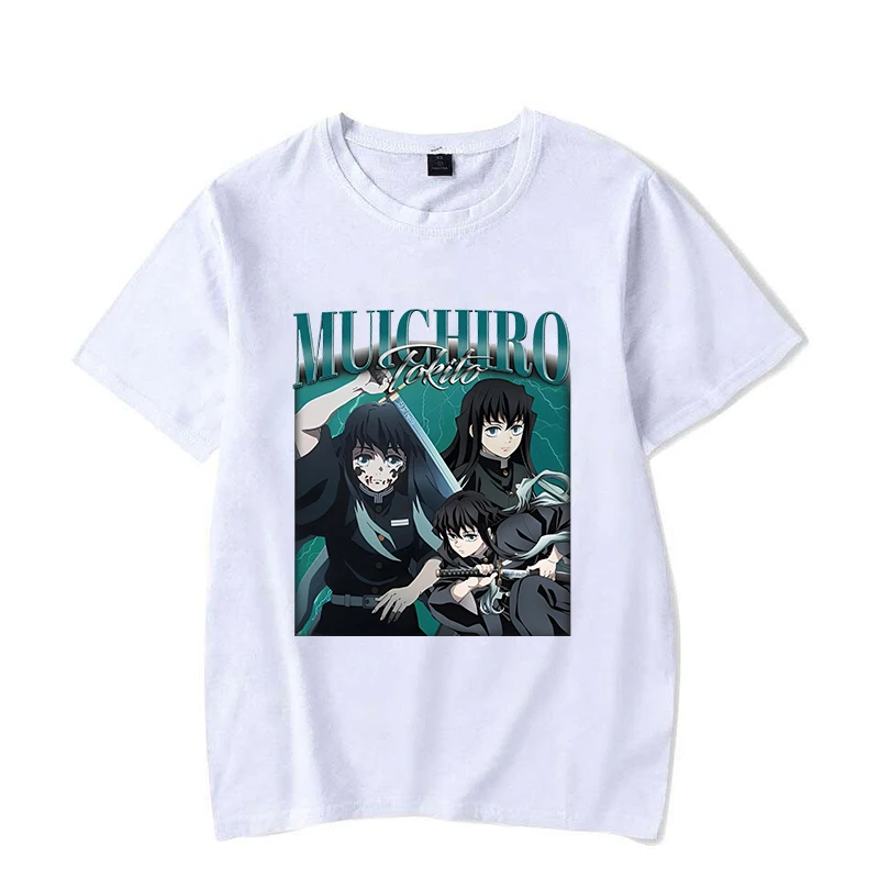 Men Women Fashion Summer T Shirts Tokitou Muichirou Print T-Shirts Unisex Short Sleeve Anime Graphic Tee Casual T Shirts Tops