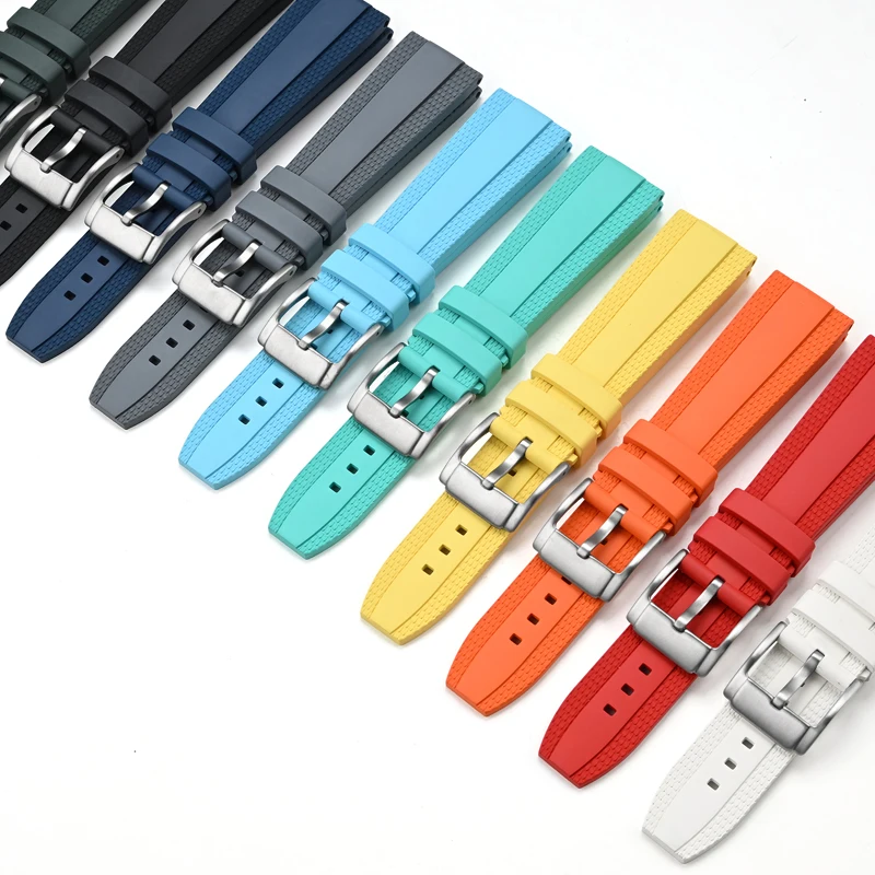 Original Fluororubber Watches Strap Waterproof Sports Watchband for Breitling Avengers Super Ocean Series Watches FKM Strap