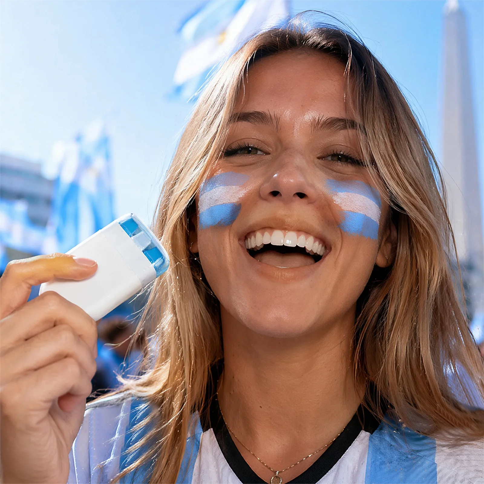 Face Body Painting Pen Easy Apply Body Paint Stick Face Paint Flag Makeup Stick for Soccer Baseball Football Game Day Party