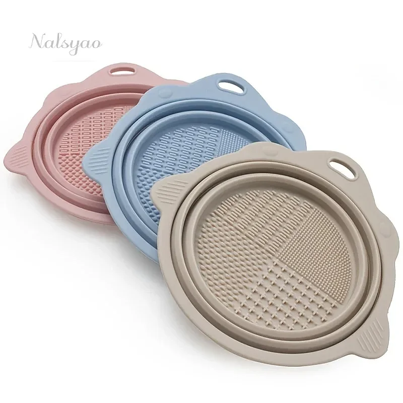 Makeup Brush Cleaner Cleaning Bowl Brush Tool Set Thorough Cleaning No Damage Bristles Wet Dry Powder Puff Cleaner