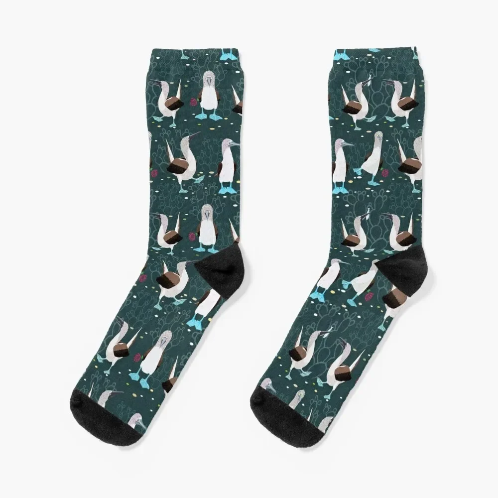 

Blue-footed booby birds pattern Socks Running japanese fashion aesthetic Socks For Women Men's