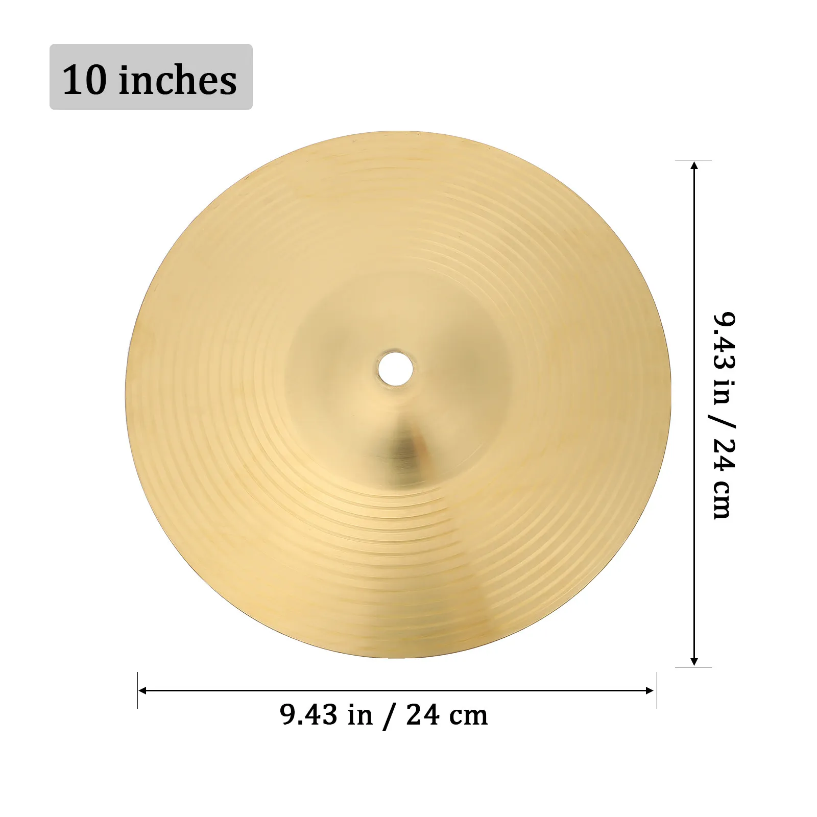 High Quality Brass Cymbal Piece Impact Resistant Metal Drum Part Replacement for Jazz Drum Kit Percussion Accessory
