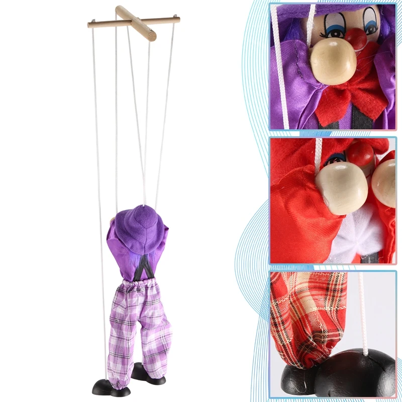 4 Packungen Clown Marionette Spielzeug kreative Pull String Puppe Kinderspiel zeug für Eltern Kind interaktives Spielzeug Kinder bestes Geschenk