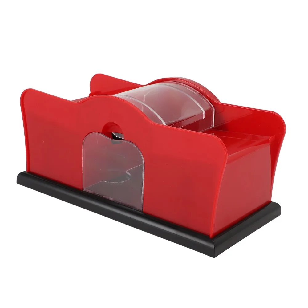 Quiet Hand Crank Manual Card Shuffler 1-2 Deck Capacity Hand Crank Card Shuffler Card Mixer Party Club