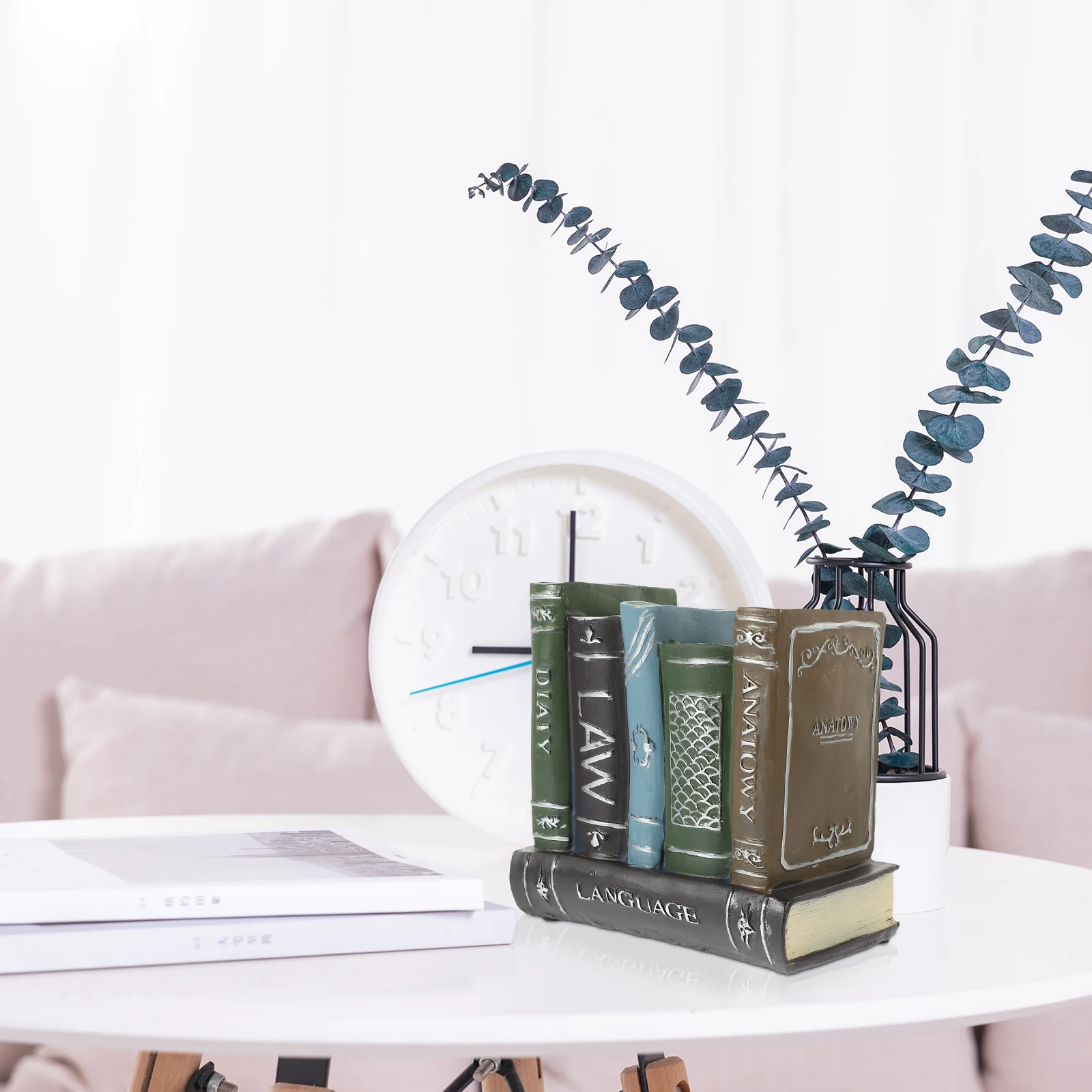 

Book Pen Holder Stationery Cute for Desk Retro Decor Holders Pens Cup Pencil Office