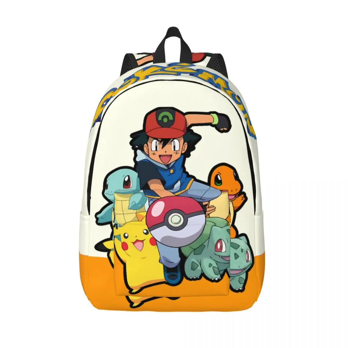 Birthday Gift Pokemon Ashh Poke Poke Sticker Retro Washable Rucksack Pocket Monster Pikachu For Men Kid Knapsack High School