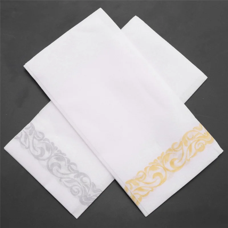 AA20-200Pcs Disposable Hand Towels Paper Napkin Bathroom Weddings Party Hotel Napkins Paper Soft And Absorbent Airlaid Paper