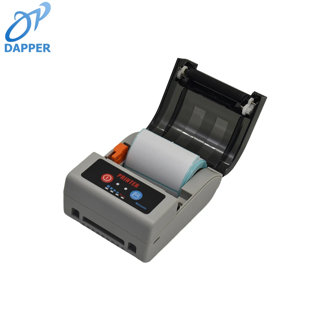 Portable Industrial Printer with Auto Cutter 58mm Mini Thermal Receipt Printer Compatible Label Paper for Android IOS Phone