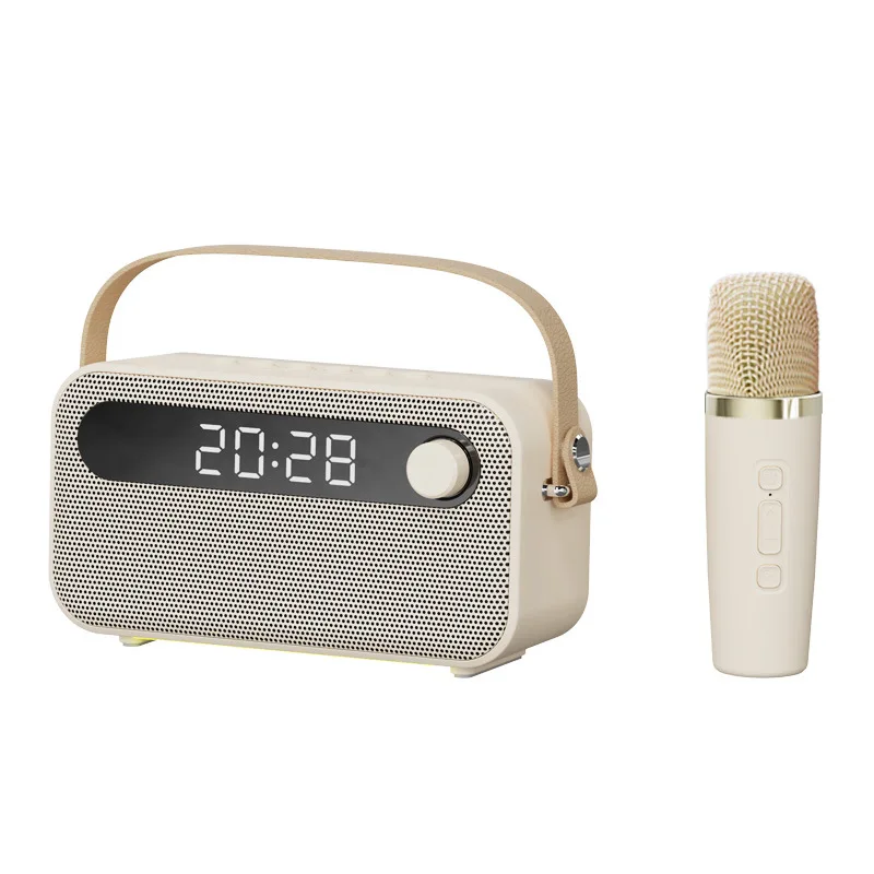 

Lyrics Display Bluetooth Audio Microphone Clock Alarm Clock Karaoke Audio All-in-One