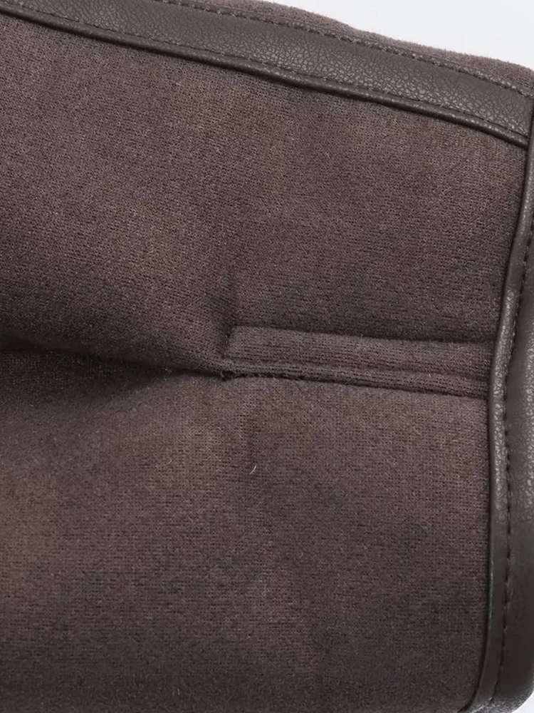 المرأة الجديدة الرجعية على الوجهين زيبر سترة الشارع الشهير فضفاض الوقوف طوق وسيم دراجة نارية سترة معطف خمر #6