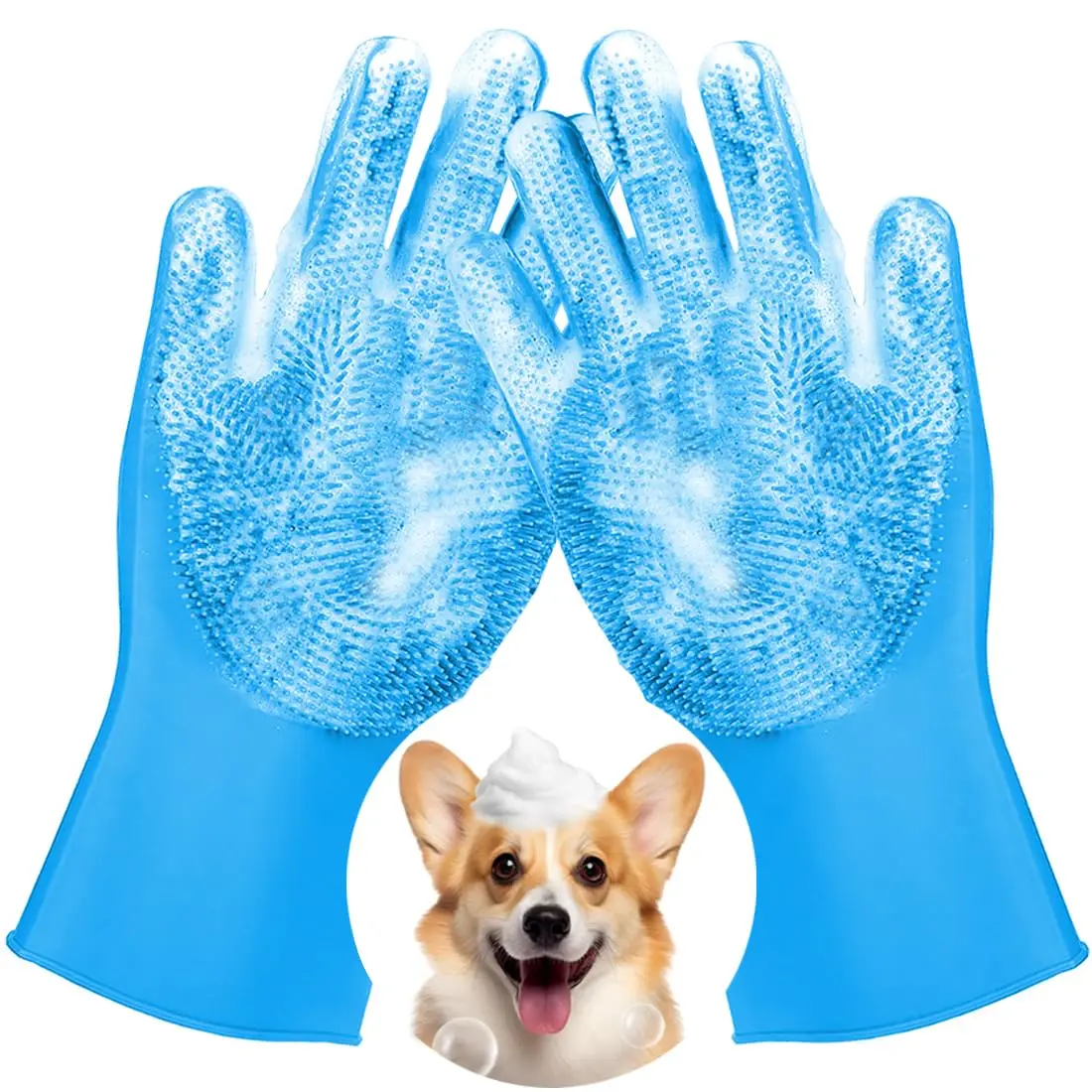 

Waterproof Silicone Washing Gloves for Dogs Gentle Washing Gloves Dog Bath Shampoo Shower Brush Grooming Mitts Massaging