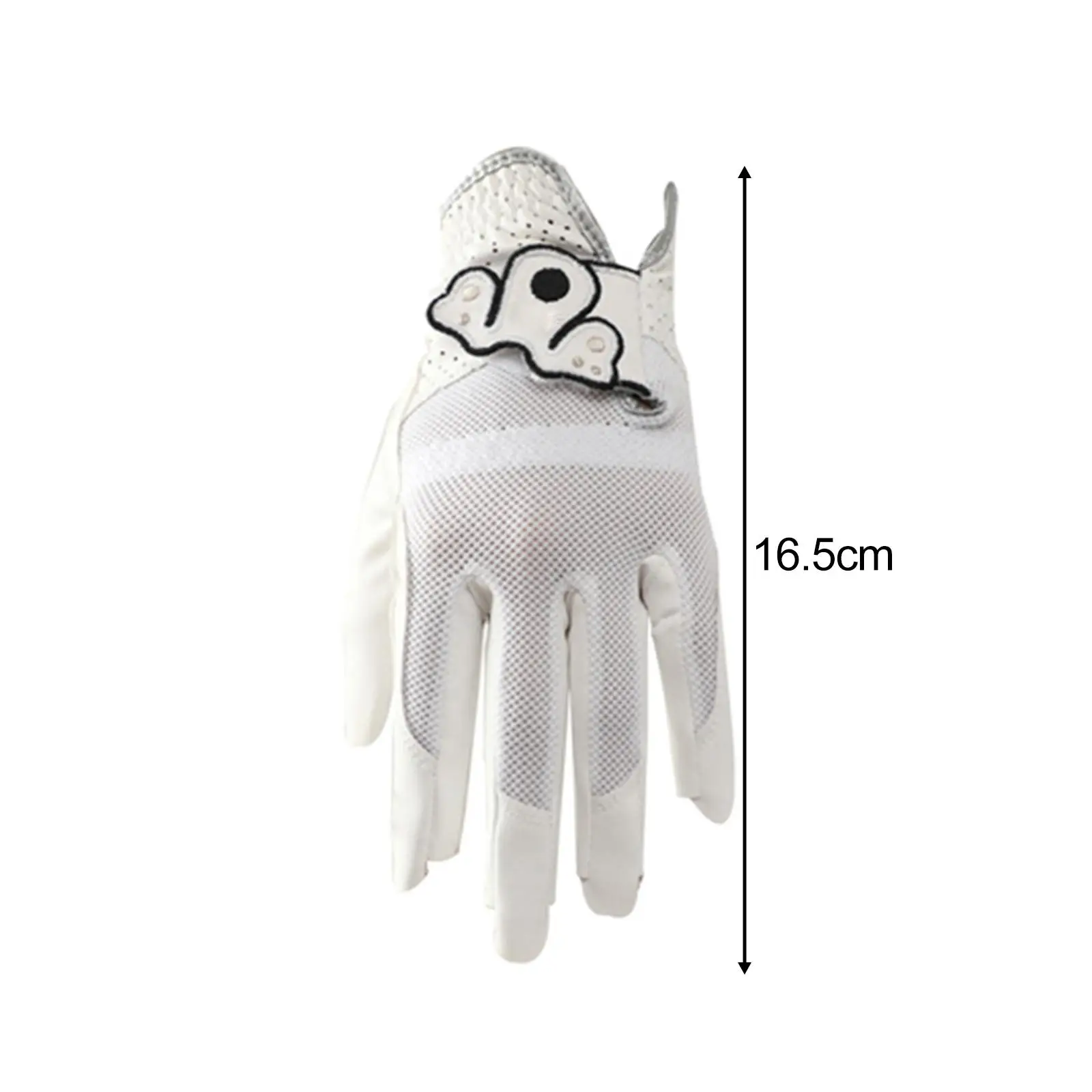 Golfhandschoen Linkerhandschoen Professionele witte kleur Handen dragen golfuitrusting