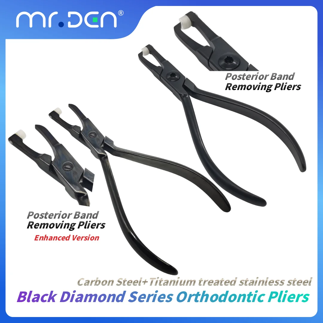 Hardened Dental Pliers Black Diamond Series Posterior Band Removing Pliers Titanium Coated Stainless Steel Orthodontic Tools