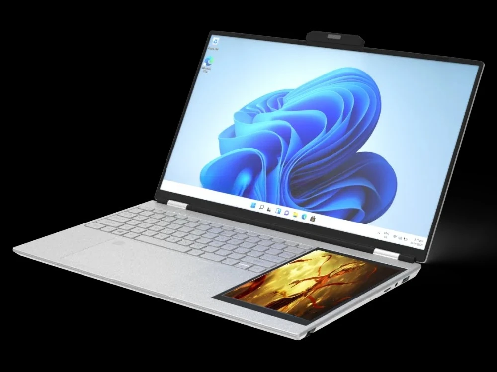 

Brand New HL156D 15.6 + 7 Inch Double screen N95 RGB Backlit Keyboard Dual Screen Touch Office Business Laptop Computer