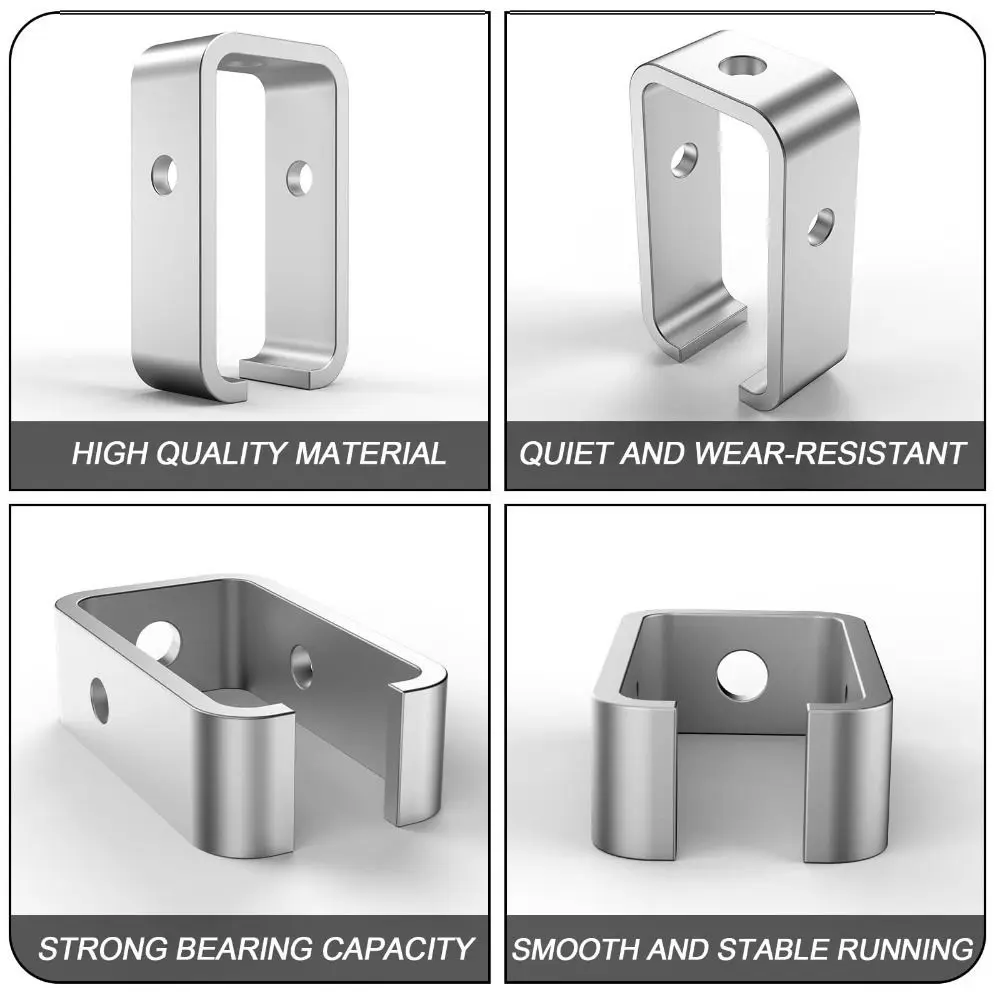 

solidly Iron Track Hanger Silver Roller Track Bracket Assembly Installation Intermediate Support factory