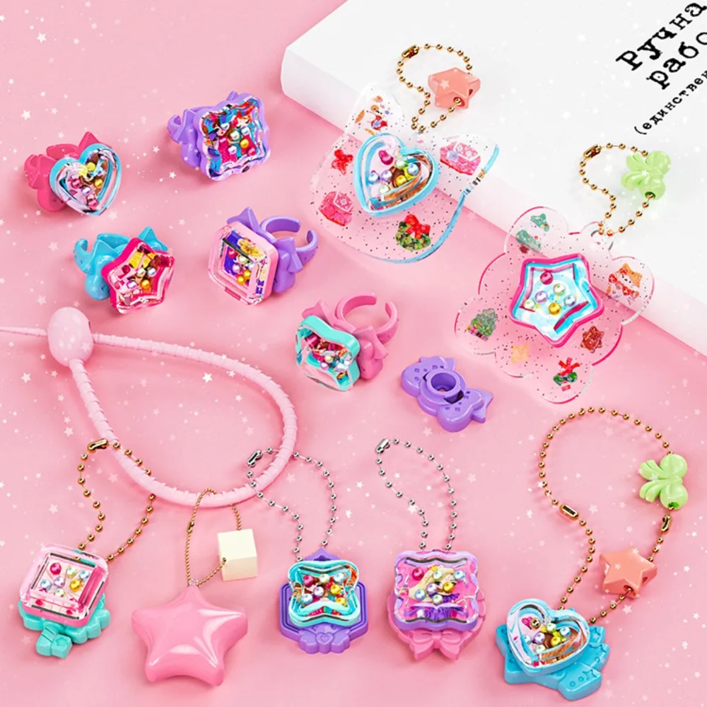 3D Sticker Machine Jewelry Making Kit Handmade Ring Child Crafts Magic Book DIY Sticker Toy Colorful Beads DIY Sticker Mark Toys