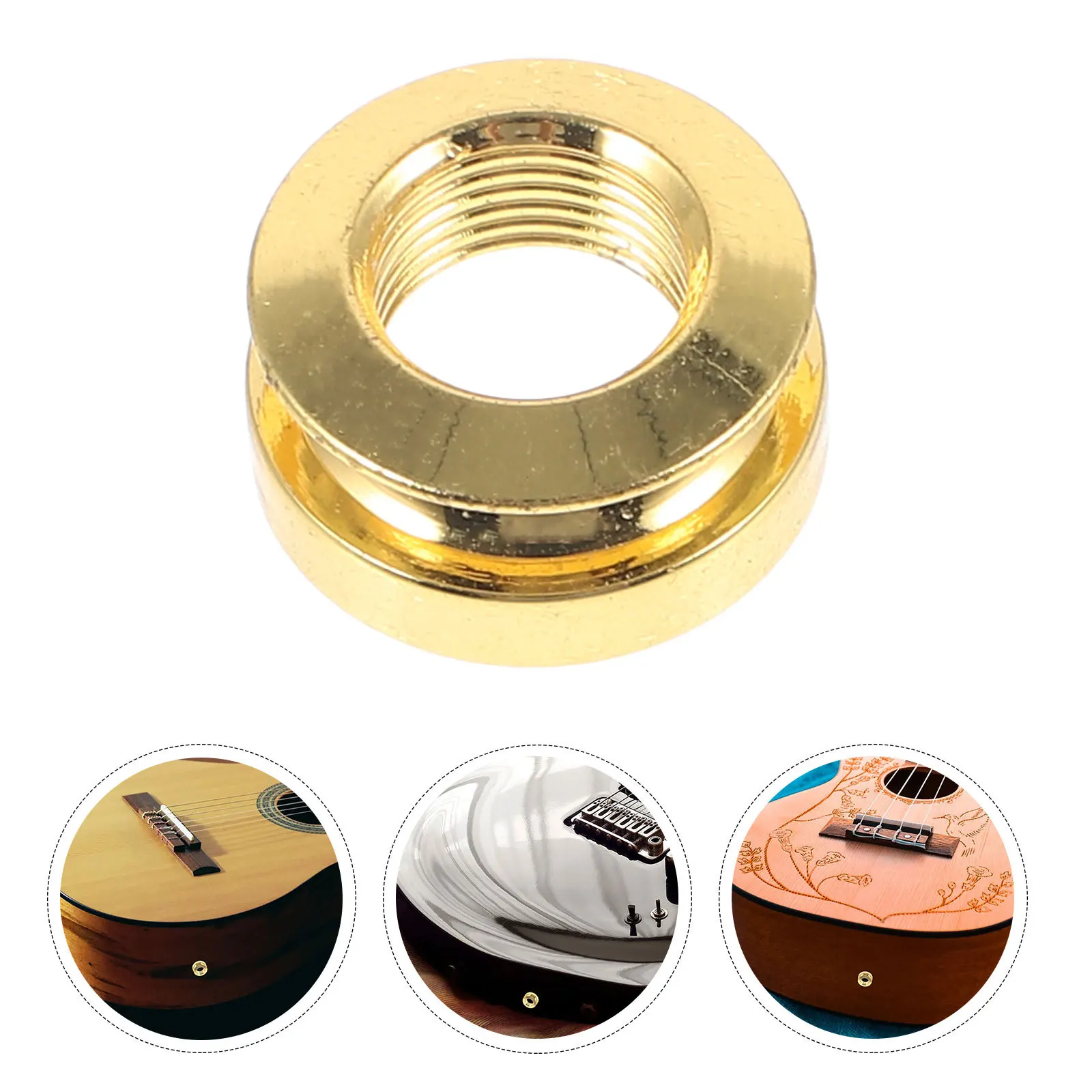 

Tail Pin Cap Acoustic Guitar Endpin Jack Strap Button Easy Install Scratch Resistant Replacement for Guitar Players