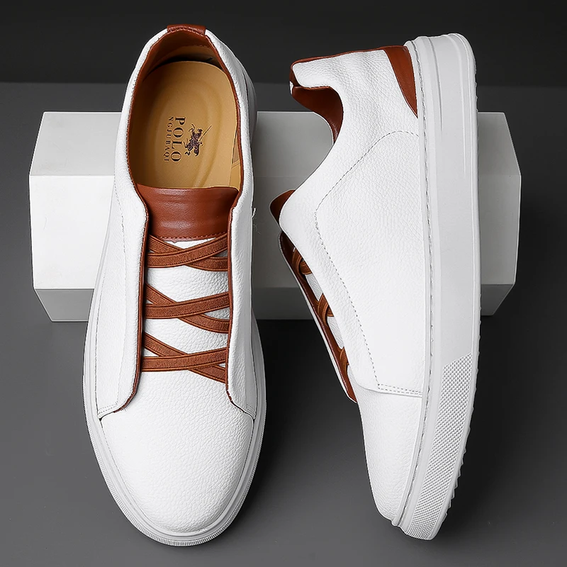 

New Men Vulcanized Shoes Fashionable Comfortable Wear Resistant Sports and Leisure Shoes Handmade Men Shoes