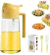 500ML 2-in-1 Dual-Use Kunststoff-Olivenölsprüher und -Spender, Sprüh- und Gießflasche, Essig-Sprühflasche für Heißluftfritteuse, BBQ, Salat, Küchenwerkzeuge – Detail 7
