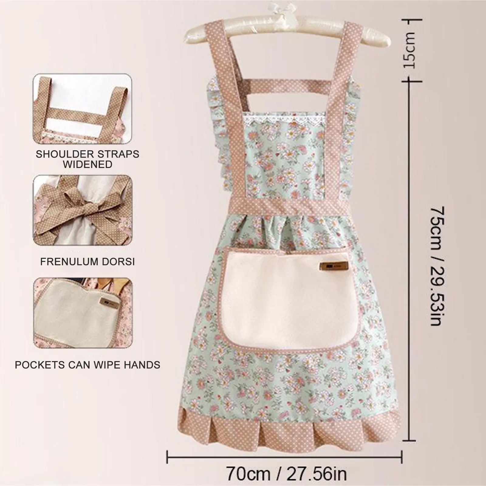 New florist Literary artist Retro Medieval Cotton Linen Aprons For Woman Dress Flower Shop Smock Hairdresser Garden Overal