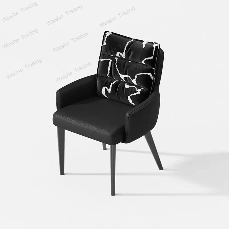 Mahjong chair light luxury high-end chess and card room soft bag sedentary comfortable chair Italian dining chair, tea chair