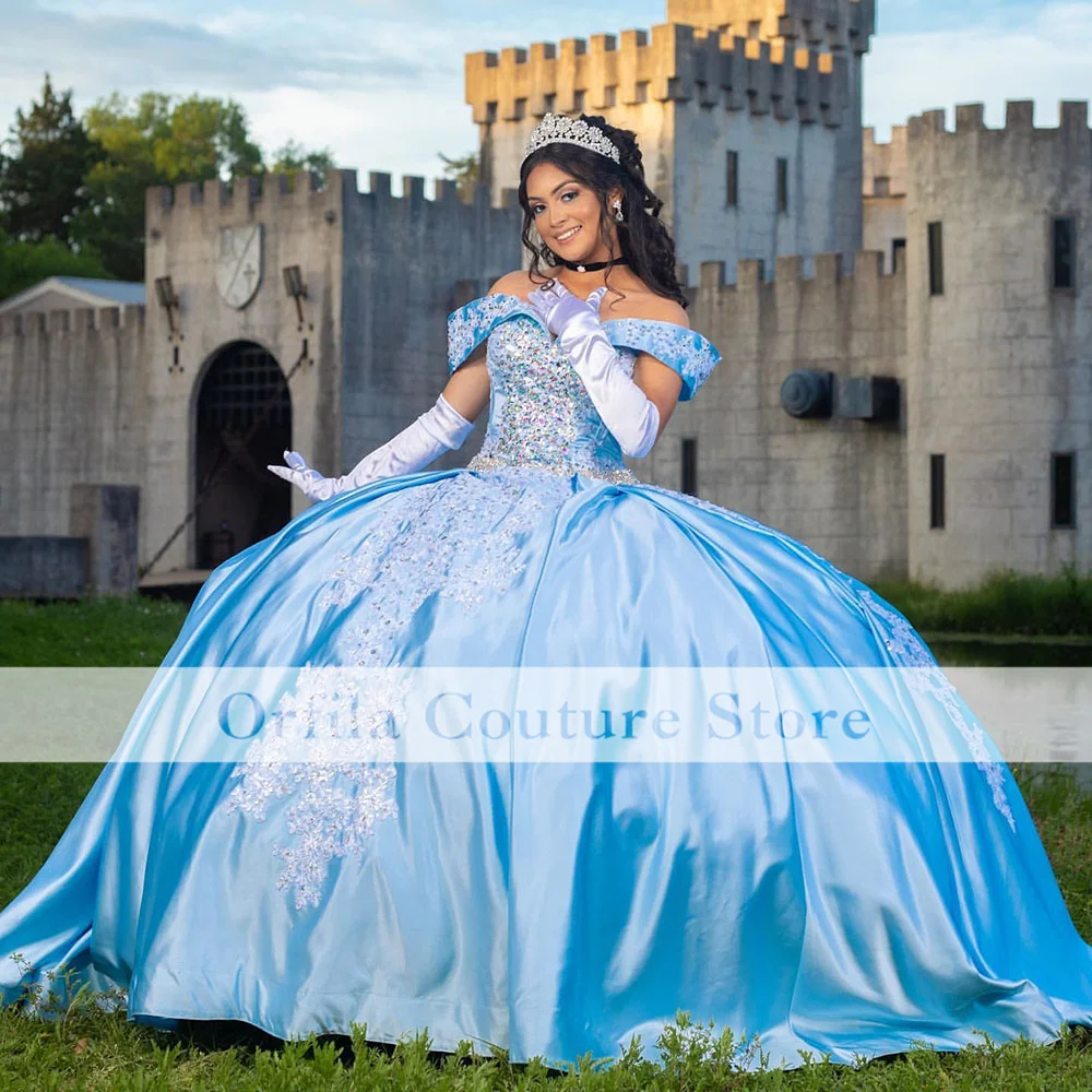 فساتين فاخرة Vestidos De 15 Años Quinceanera 2023 بدون أكتاف مزينة بالفتيات المكسيكي الحلو 16 فساتين حفلة عيد ميلاد