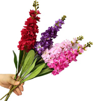 10pcs Silk Delphinium Faux Larkspur Hyacinth Flower for Wedding Centerpieces 9 Colors Home Party Supermarket Decorative Flowers