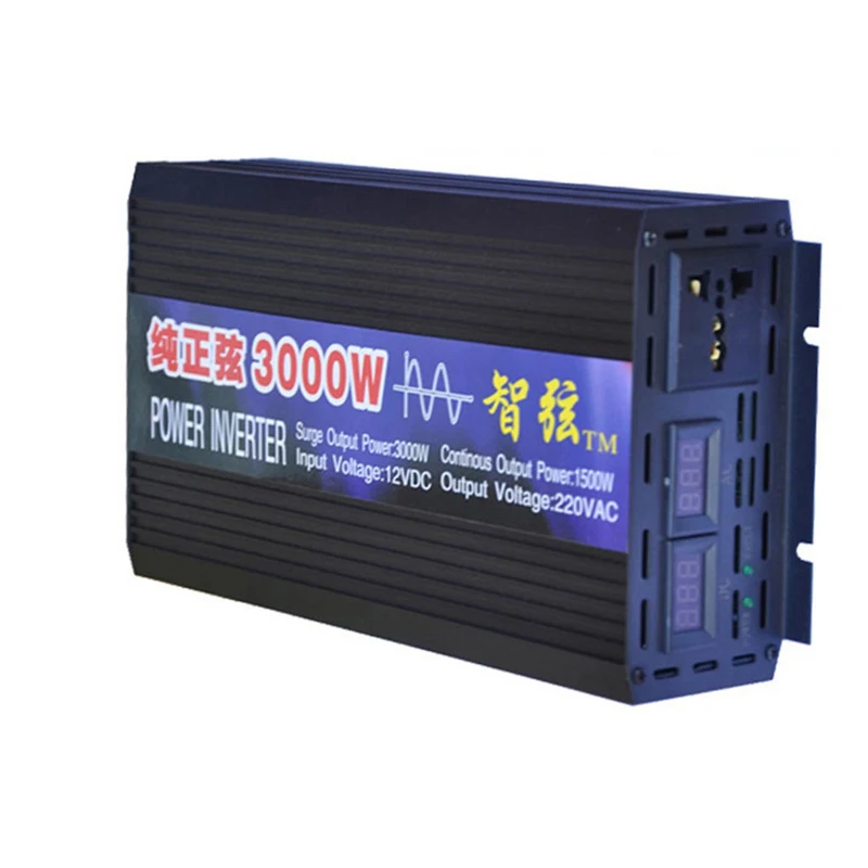 Voltage Transformer Converter  Car Inverter Transformer 12V 24V To AC 220V Power Inverter Pure Sine Wave