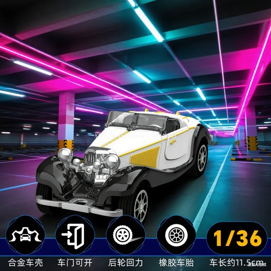 

1:36 классический древний дедушка, автомобиль из сплава, игрушечная модель автомобиля, модель автомобиля для мальчиков, детская имитация