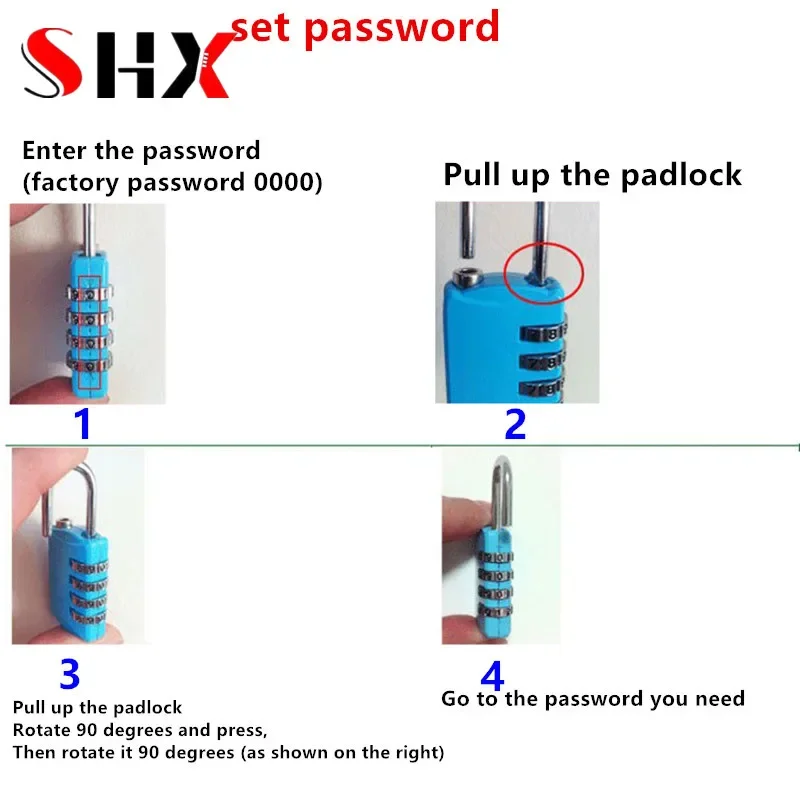 4 Dial Digit Password Lock combinazione valigia bagaglio codice in metallo Password serrature lucchetto viaggio sicuro antifurto Cijfersloten