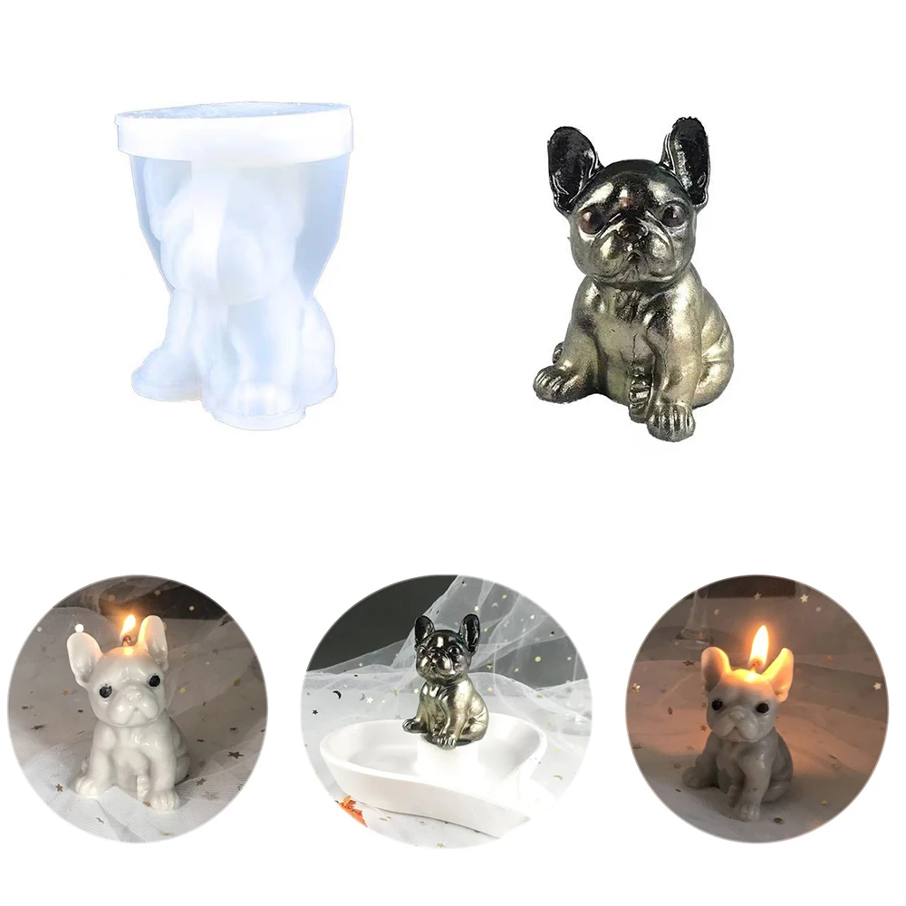 

3D Large Dog Silicone Mold for Handmade Desktop Decor Gypsum Epoxy Resin Aroma Mould Home Decoration DIY Tools Molds