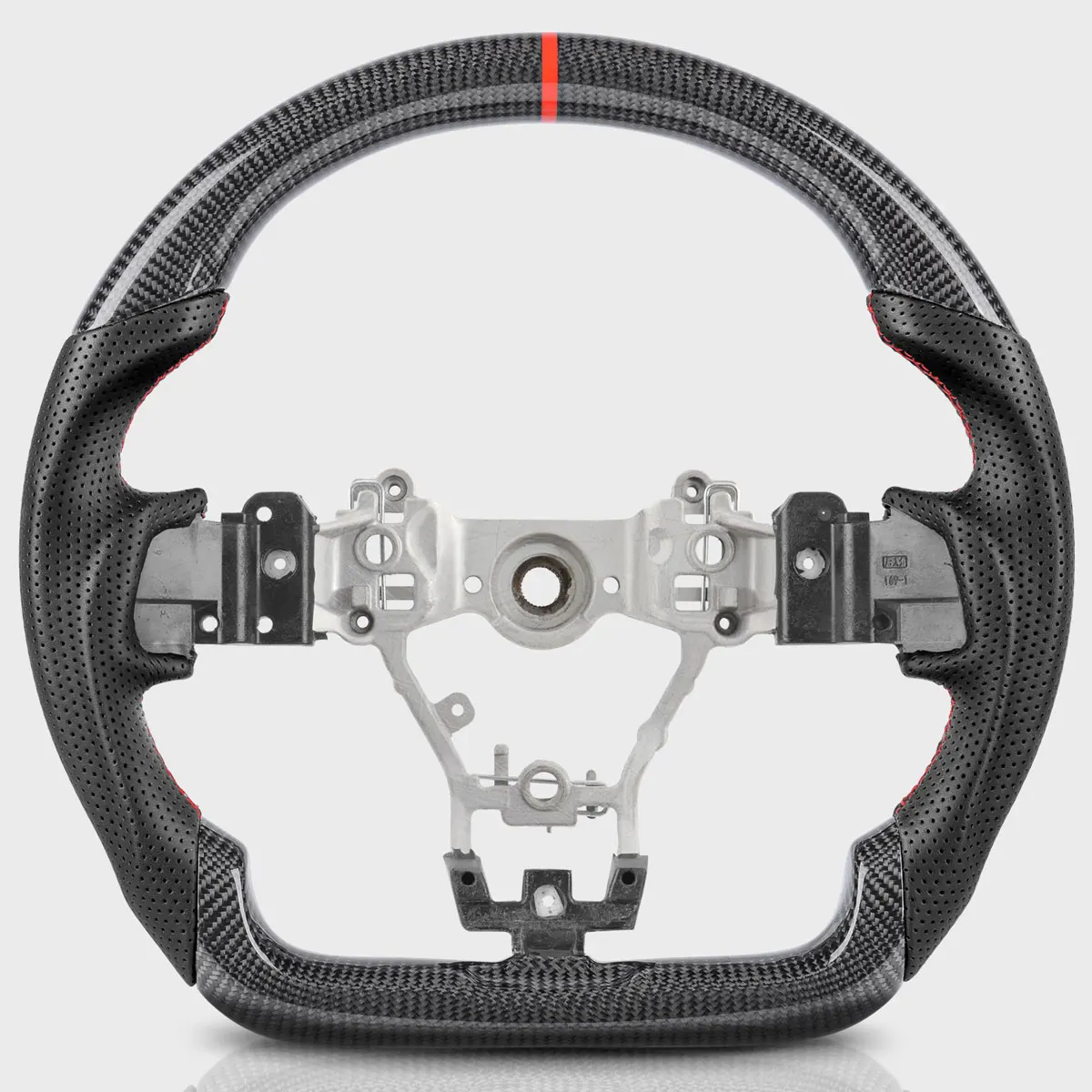 

Real Carbon Fiber Steering Wheel For SUBARU WRX STI/S4 (VAB/VAG) LEVORG (VMG/VM4) 2015-2022 D-Shape Preforated Leather