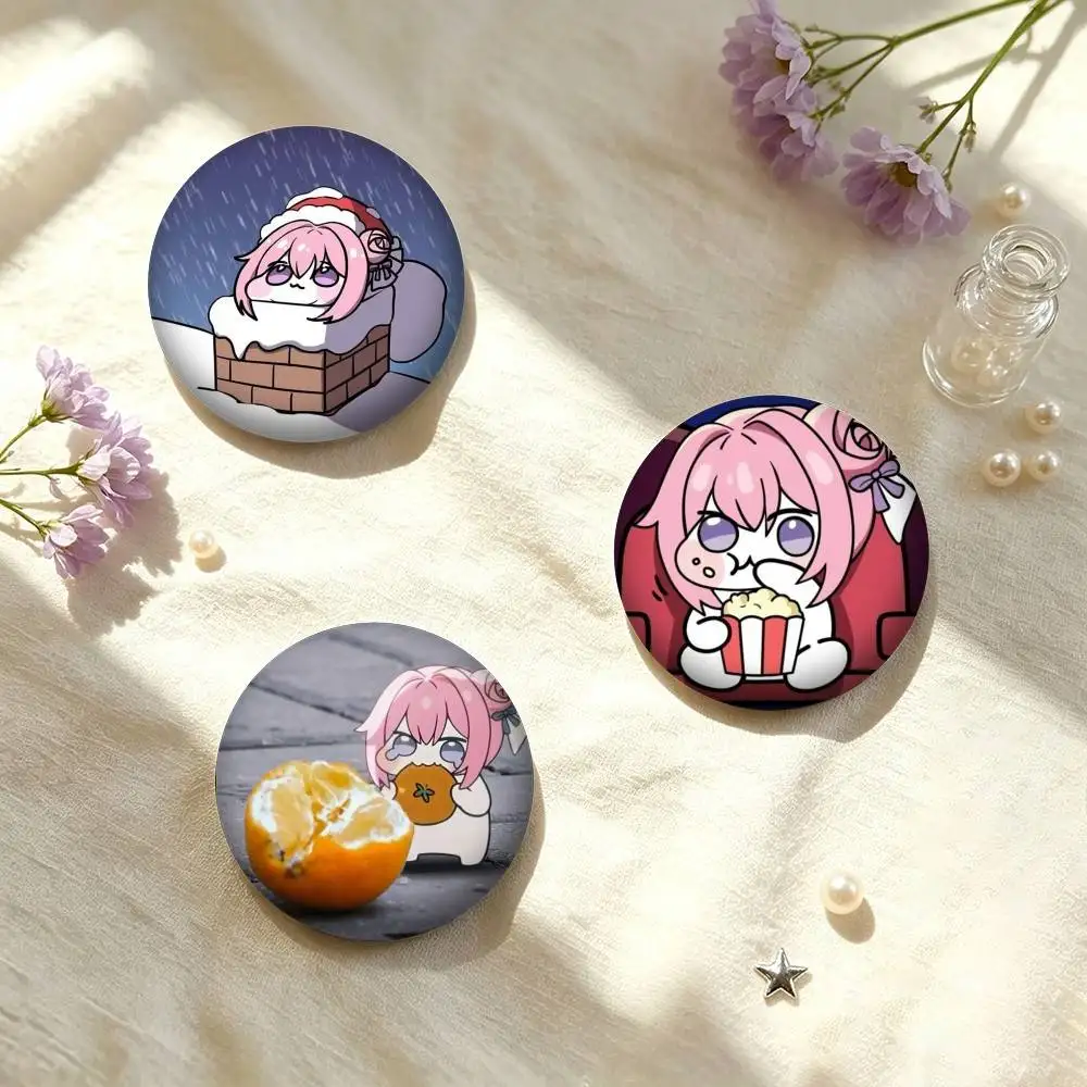 C-Chibi Doro Lazy Crawling Cartoon  25mm 32mm 44mm 58mm 75mm Brooches Badges Pins for Accessories Gift