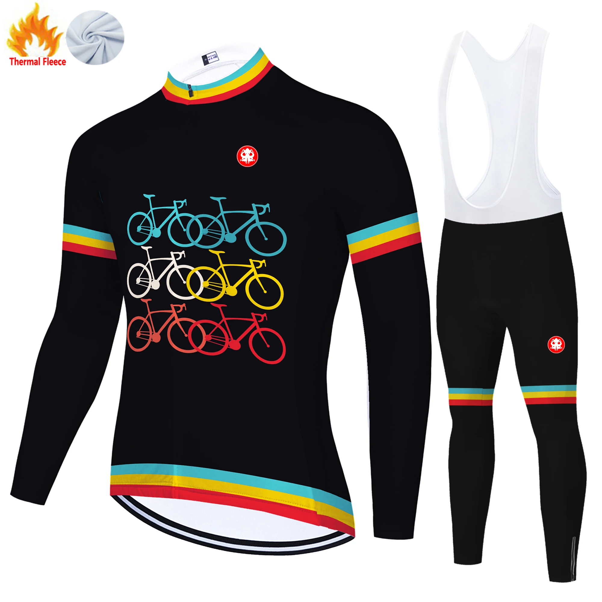 

KRAKEN OCTOPUS Зимняя флисовая футболка Bry teritorij ciclismo masculino велосипедная майка Tenue velo homme abbigliamento mtb fietskleding heren