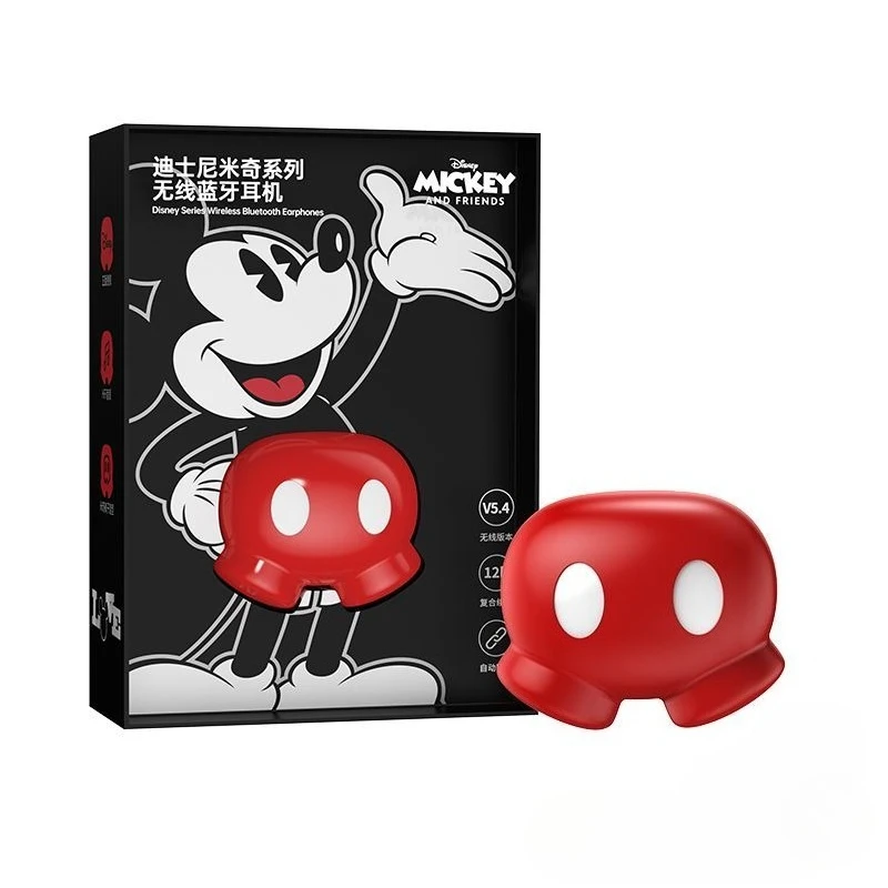 Nuevos auriculares Bluetooth bonitos de dibujos animados de Mickey de Disney, auriculares inalámbricos creativos Kawaii semiintrauditivos de alto valor con cancelación de ruido