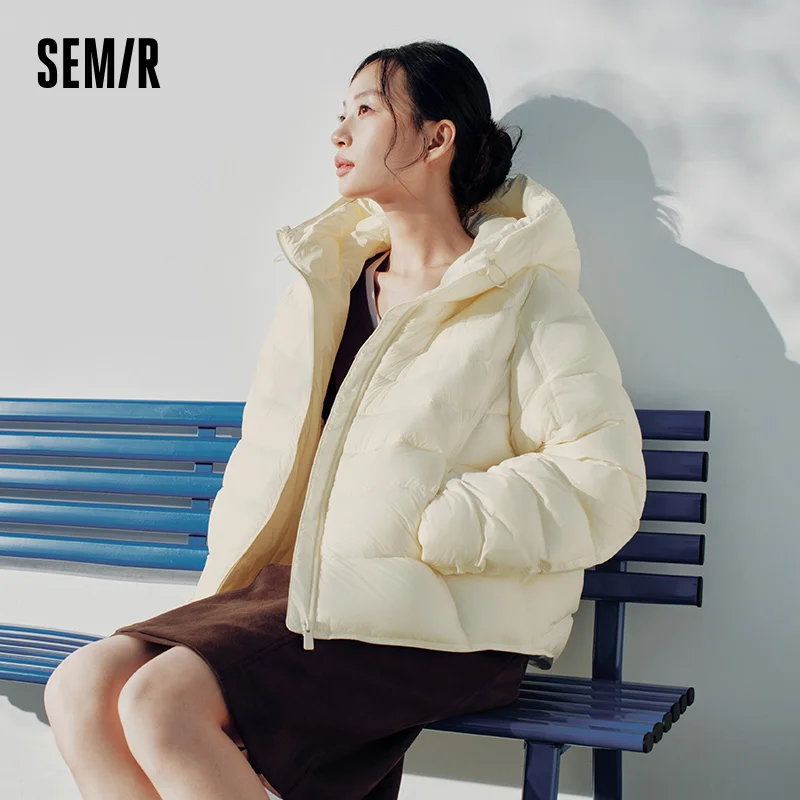 Semir Women Down Jacket 90 Percent Down Fill Water Repellent Loose Fit Hooded Versatile Quilted 2026 New Winter Daily Wear