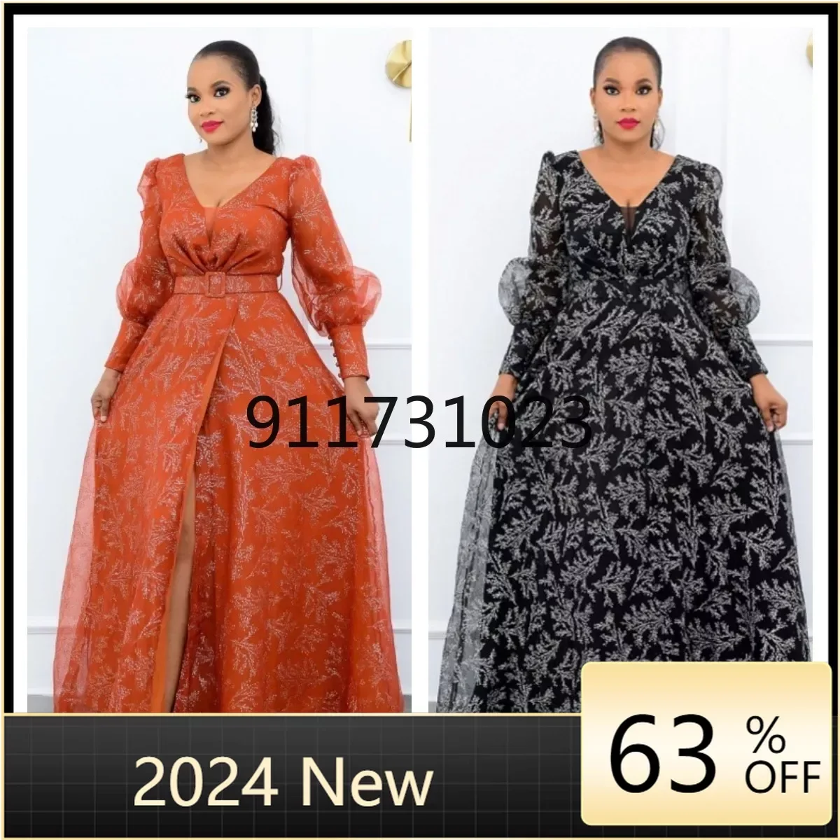 Plus Size 5XL Elegant A Line Dress African Dress O Neck Lanter Sleeve Party Dresses Retro African Clothes For Women Dashiki