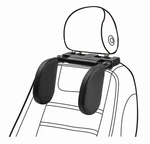 Reposacabezas de coche para niños de espuma viscoelástica con almohadillas laterales ajustables de 360 y soporte para dormir con un solo clic para viajes BMW Benz