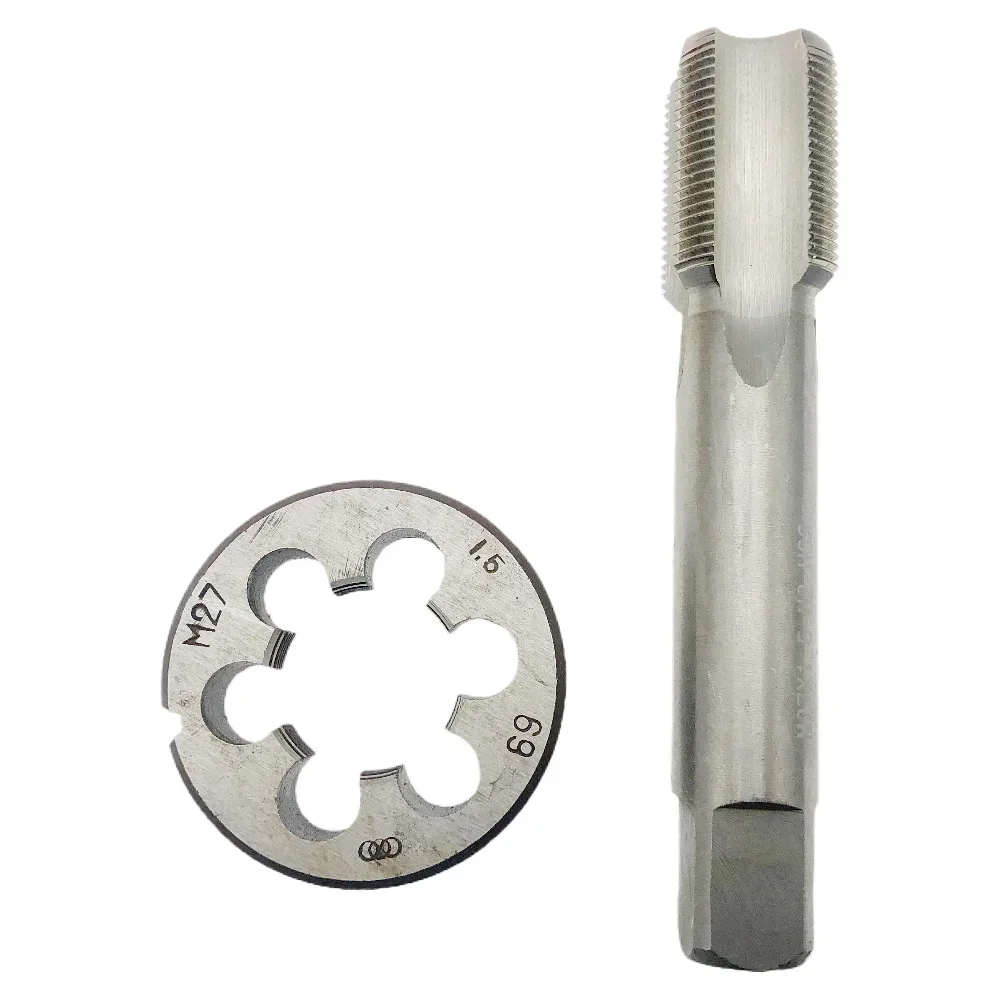 Imagem -04 - Toque e Die Grupo Mão Direita Threading Tool Rosca Métrica Tap Die rh Thread Repair Tool M27x1.5 M27x1.5