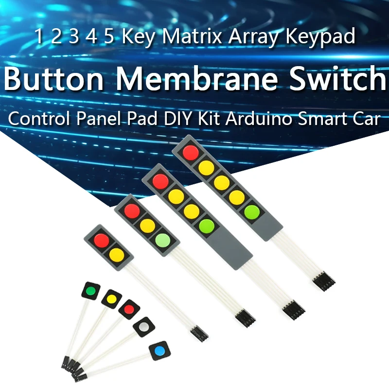 1 2 3 4 5 Key Button Membrane Switch Matrix Array Keyboard Keypad Control Panel Pad DIY Kit For Arduino Smart Car