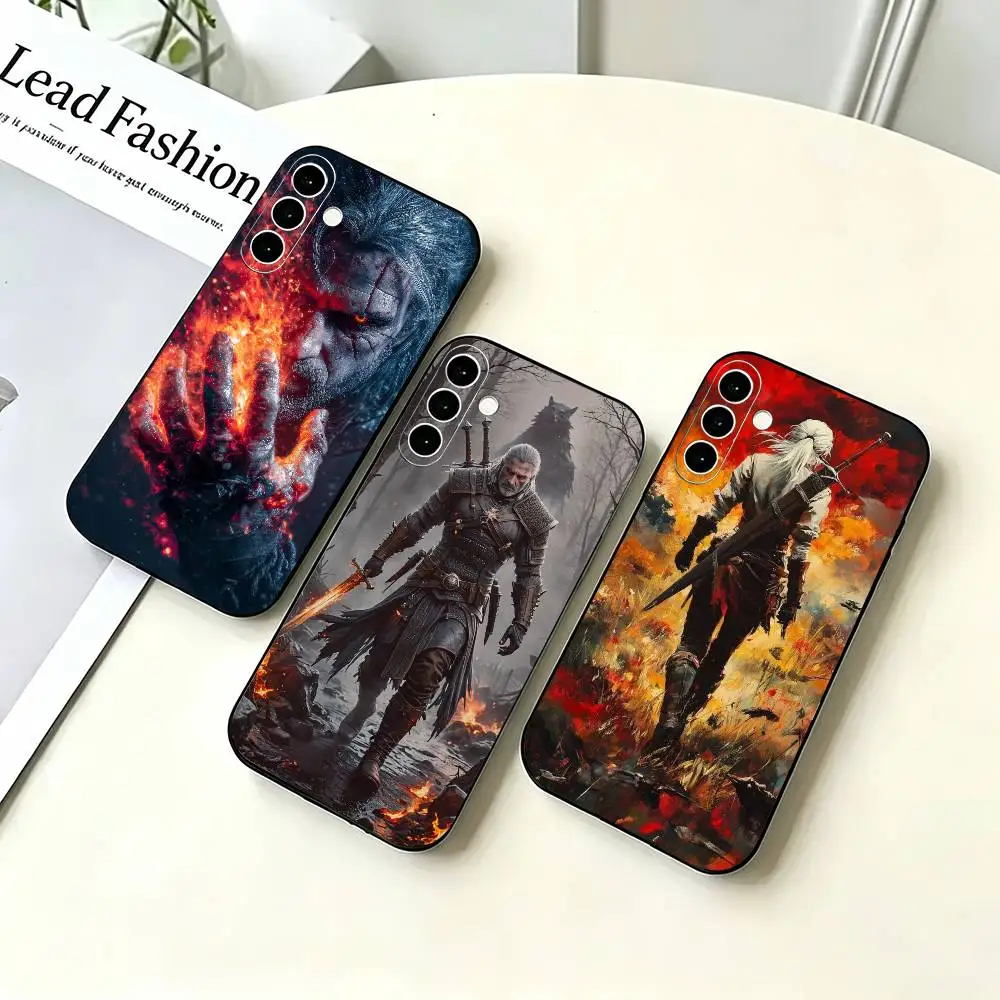 Game T-The Witcher W-Wild Hunt-s Phone Case For Samsung A73 20,21s,22,31,32,52,53,72 Soft Black Shell