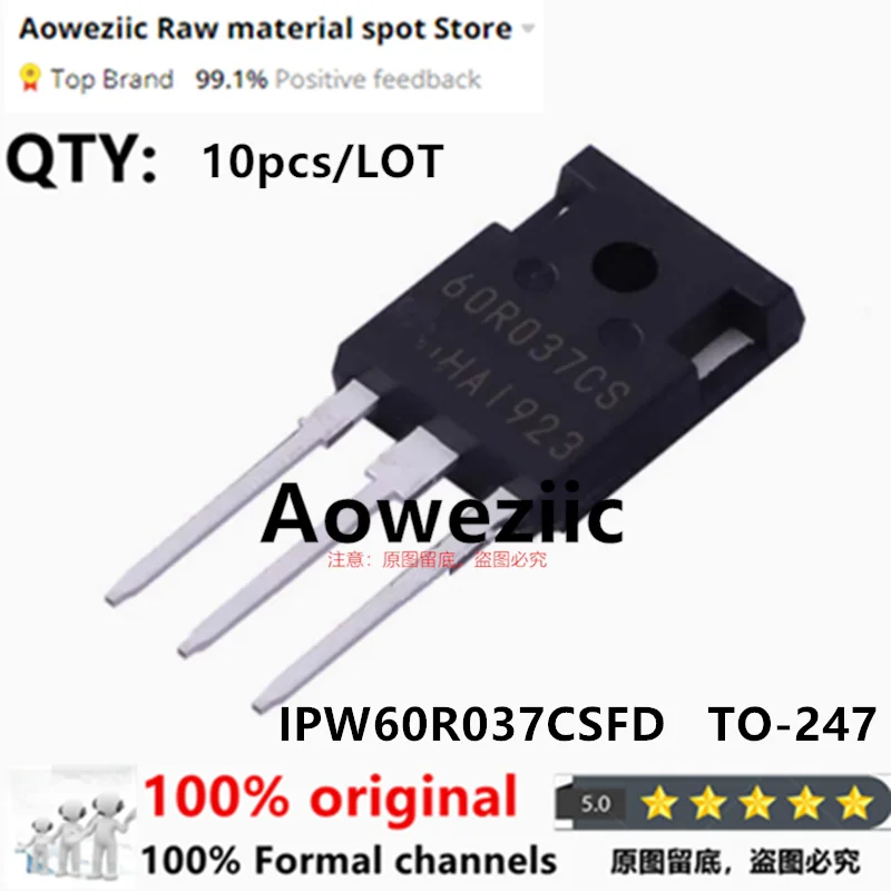 Aoweziic  2023+  100% New Imported Original  IPW60R037CSFD 60R037CS MOS FET  650V   54A