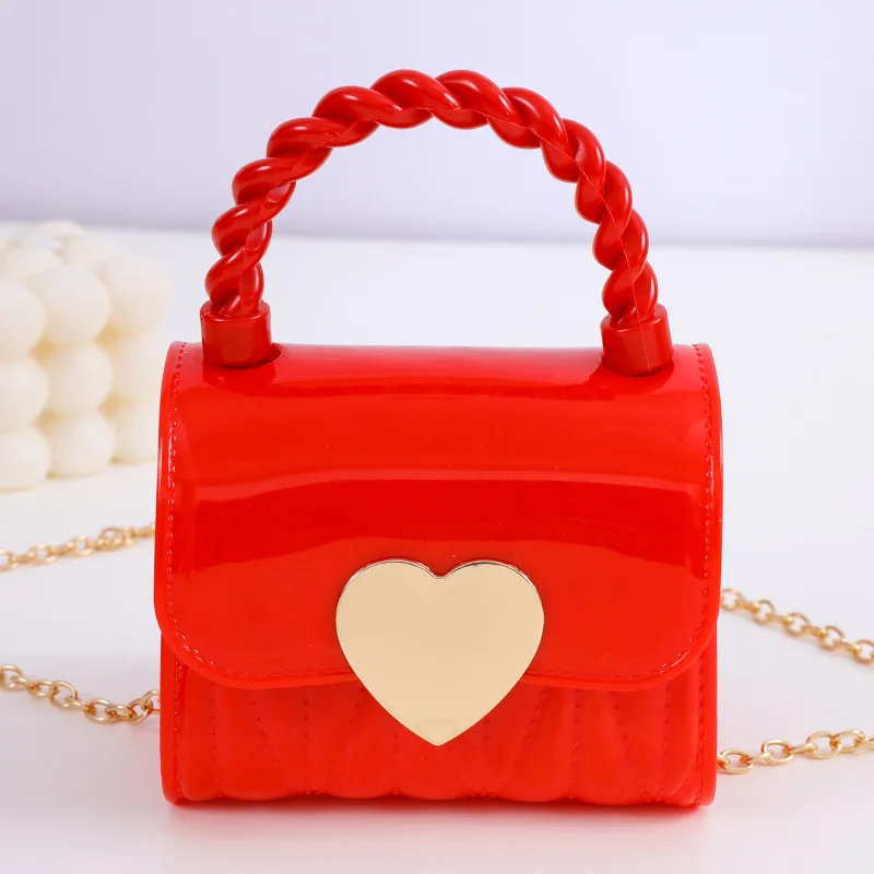 Love chain shoulder bag, lightweight mini tote, waterproof fashion crossbody bag for girls