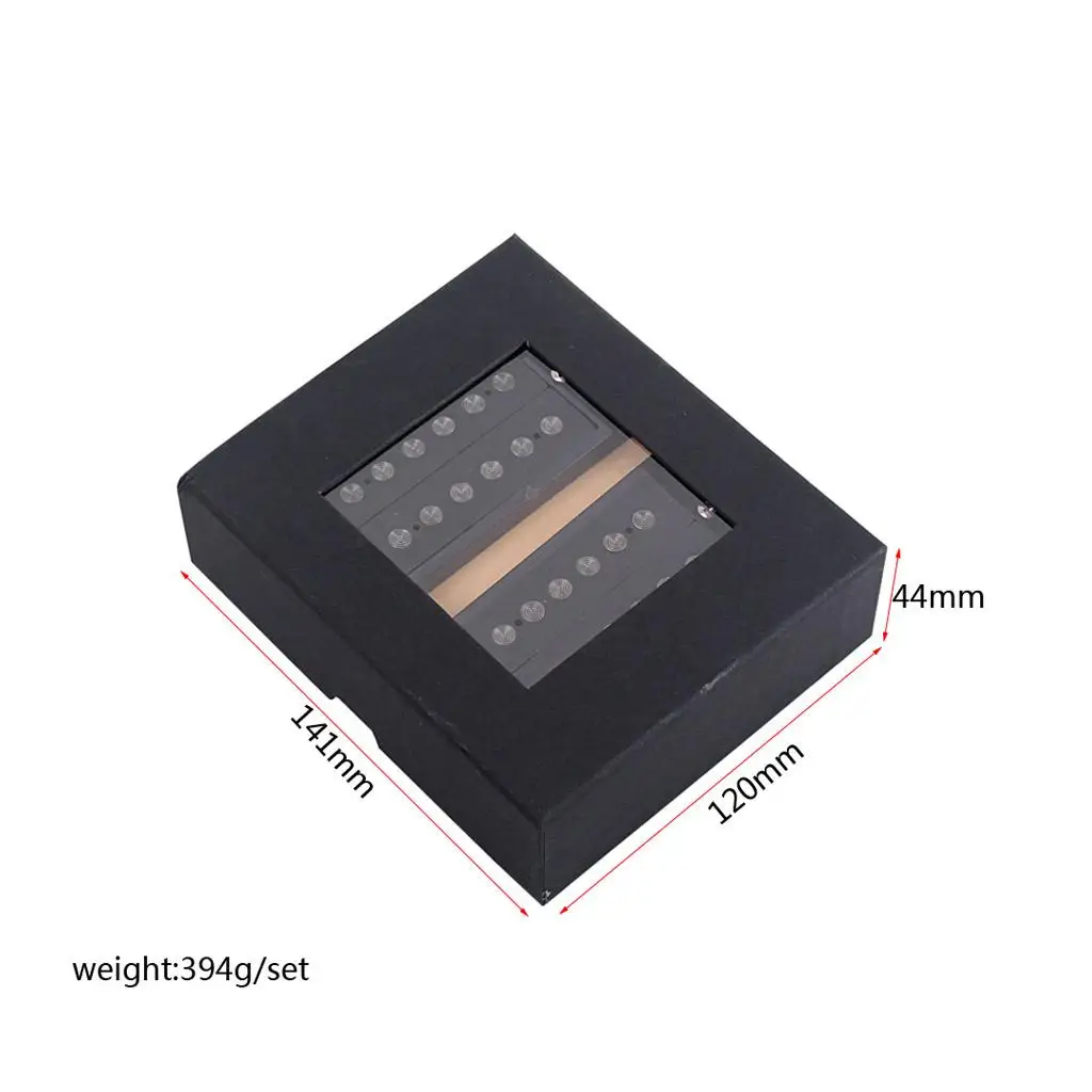 Metal Neck Humbucker Pickups Set Black Double Coil Guitar Parts with Mounting Screws for Electric Guitar Repair