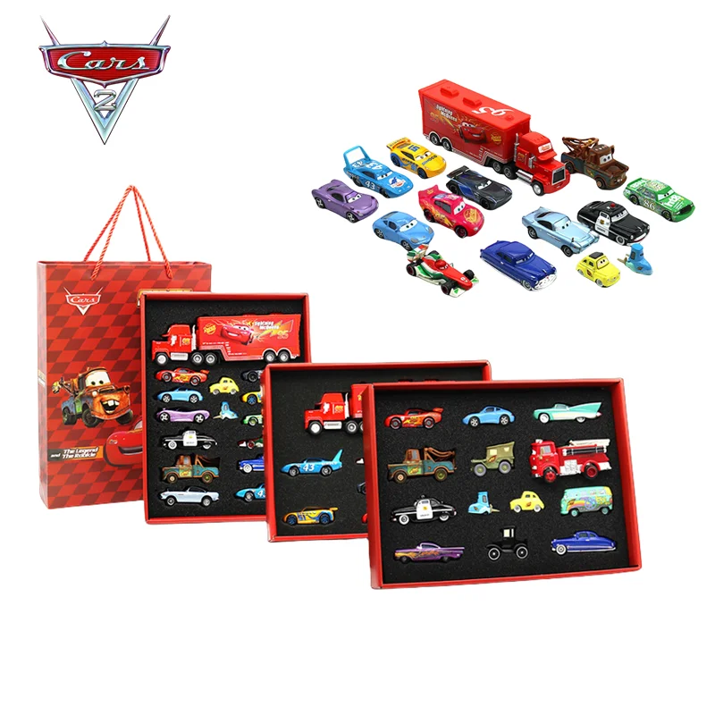 Disney Pixar Cars 3 Metal Diecast Lightning Mcqueen Mater Champion Car Model Toy Gift Set Jackson Uncle Truck Kids Surprise Gift