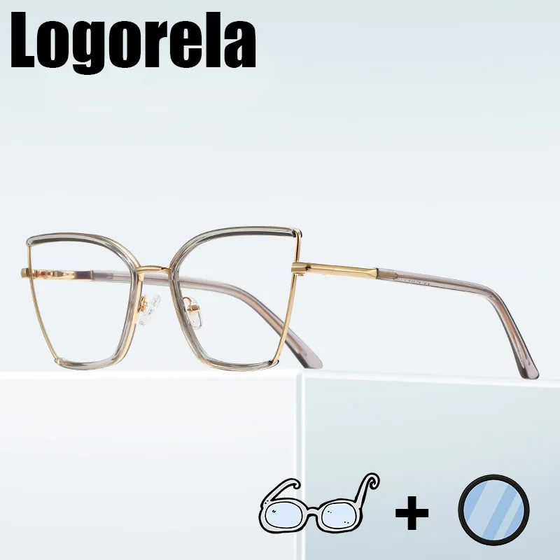 

Logorela 3157, женские оптические очки по рецепту, фотохромные очки с защитой от синего света, прогрессивные очки для близорукости и дальнозоркости