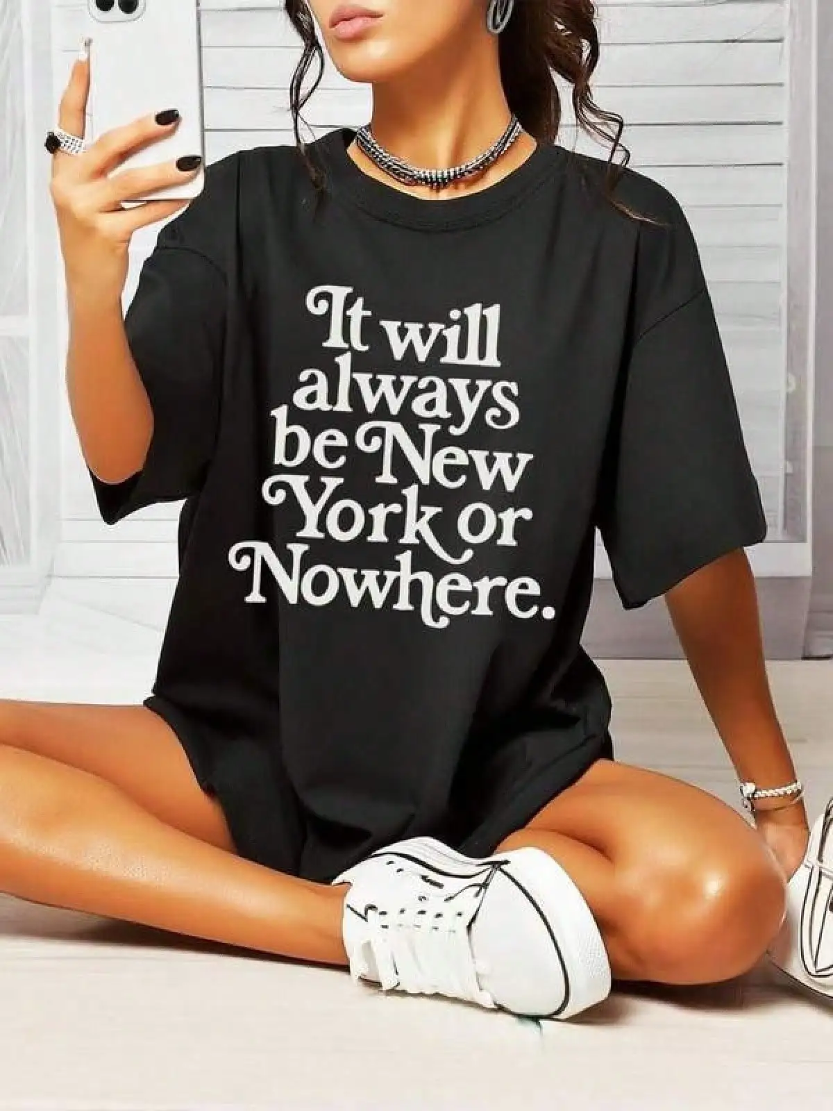 T Shirt Print ,Graphic-Cotton Tees Size Plus,New York Or Nowhere T-Shirt, Vintage Inspired New York City Tee, Souvenir Tee, Retro NYC Shirt, Travel Gift,With Shirt,Summer Tops,Shirt Suitable